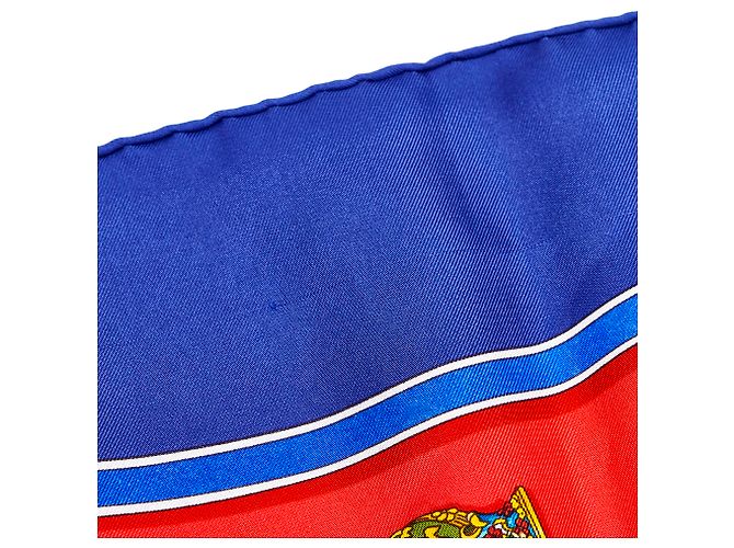 Hermès Bufanda de seda azul Hermes Qu Importe Le Flacon - vista 6