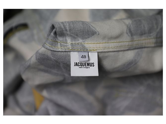 Jacquemus La Veste Marcel bedruckte Jacke aus gelbem Leinen - Ansicht 5