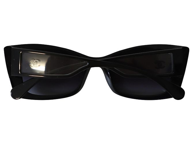 Chanel 5430 Gradient Rectangular Sunglasses in Black Acetate - view 6