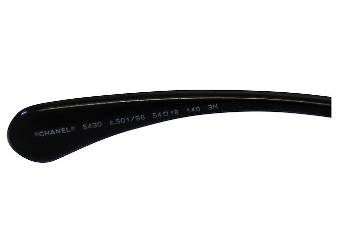 Chanel 5430 Gradient Rectangular Sunglasses in Black Acetate - view 9