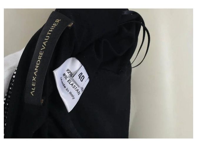 Autre Marque Alexander Vauthier Mini Kleid Grau Viskose Swarovski Kristall - Ansicht 3
