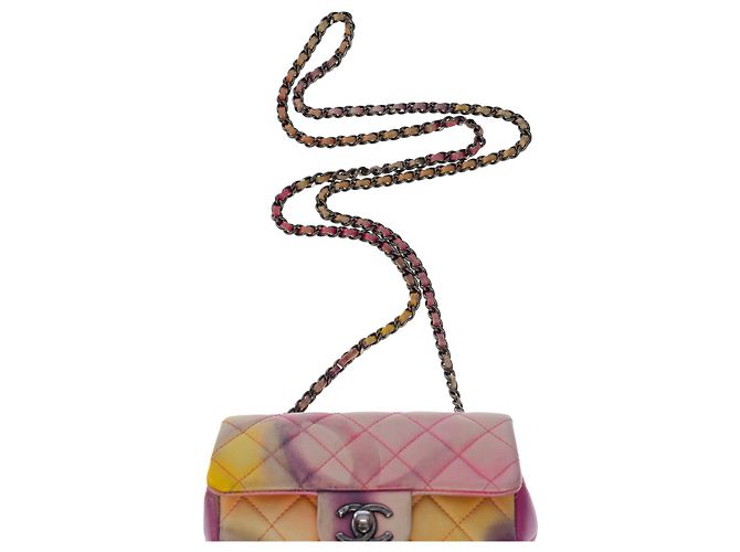 Sac Chanel Timeless/Classic in Multicolor Leather - 101158 Multiple colors - view 9