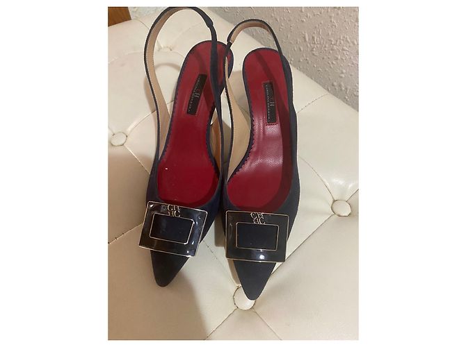 Scarpa slingback Carolina Herrera Blu - vista 2
