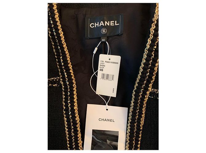 CHANEL Metiers d’Art 2017eine Jacke (Paris Ritz Kosmopolit) Sammlung BNWT Schwarz - Ansicht 4
