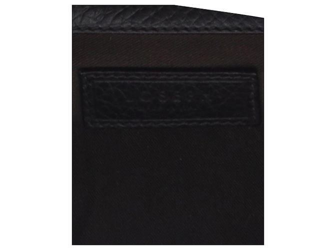 Bolsa Joseph com alça frontal em couro preto - vista 7