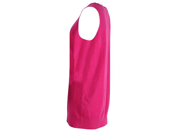 Theory Theorie ärmellose Strickjacke aus rosa Wolle - Ansicht 2