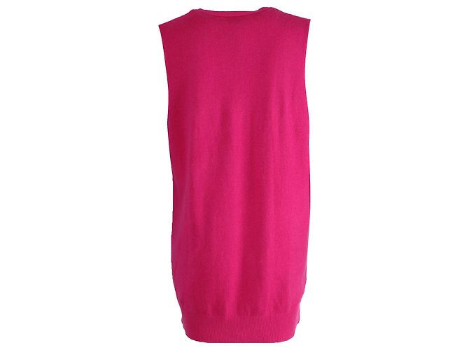 Theory Theorie ärmellose Strickjacke aus rosa Wolle - Ansicht 3
