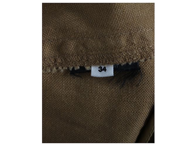 Falda utilitaria evasé Isabel Marant Etoile en lino marrón Castaño - vista 5