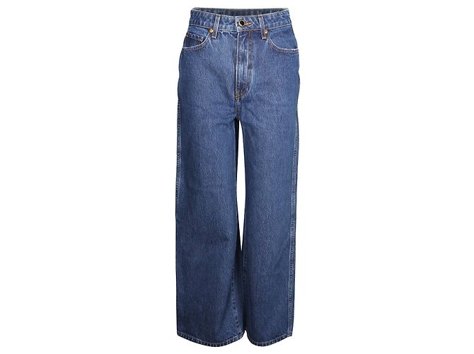 Jean Femme KHAITE Winslow - Taille 24 - Coupe Jambes Larges (Wide Leg) En Coton Bleu - Modèle Harkins - Neuf Avec étiquettes