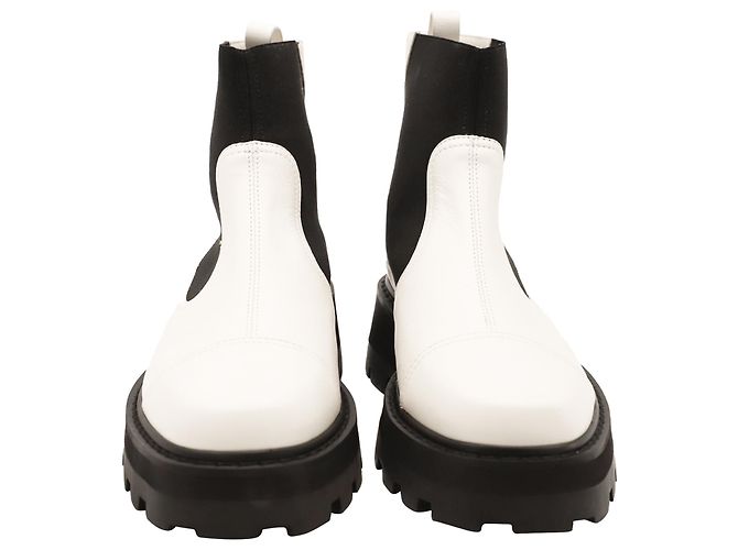 Botas Jimmy Choo Clayton em couro branco - vista 2