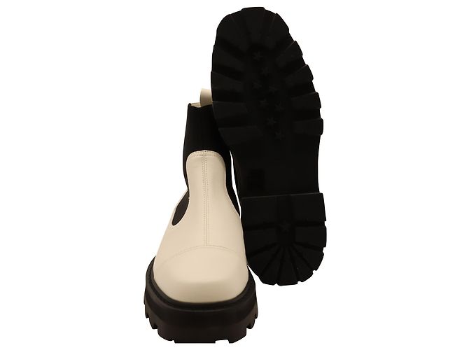 Botas Jimmy Choo Clayton em couro branco - vista 4
