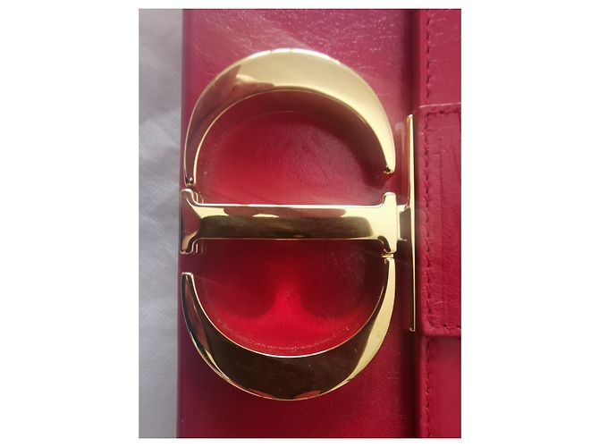 30 Montaigne Dior Pelle di agnello screpolata 30 Borsa Box Montaigne Rossa Rosso - vista 2