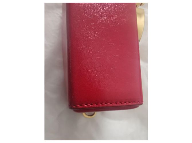 30 Montaigne Dior Pelle di agnello screpolata 30 Borsa Box Montaigne Rossa Rosso - vista 6