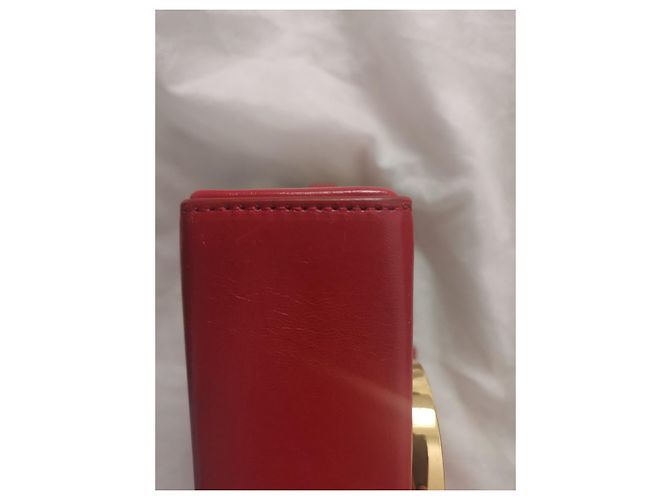 30 Montaigne Dior Pelle di agnello screpolata 30 Borsa Box Montaigne Rossa Rosso - vista 7