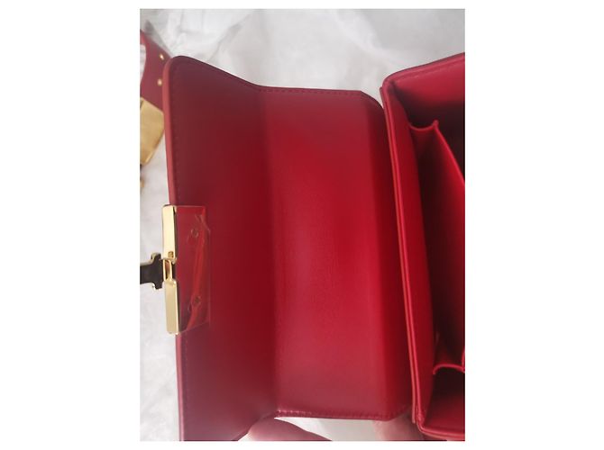30 Montaigne Dior Pelle di agnello screpolata 30 Borsa Box Montaigne Rossa Rosso - vista 9