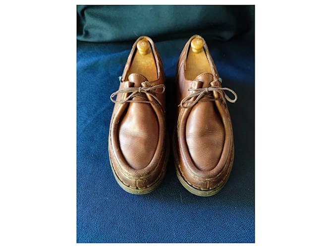 Paraboot Morzine Scarpe Stringate Marroni in Pelle Marrone - vista 2