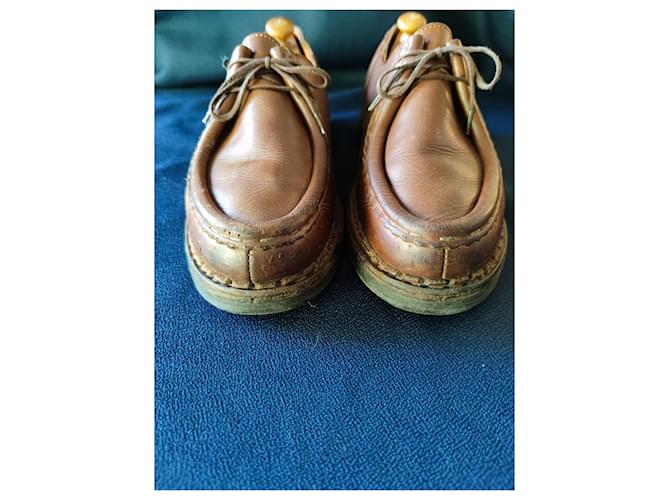 Paraboot Morzine Scarpe Stringate Marroni in Pelle Marrone - vista 4