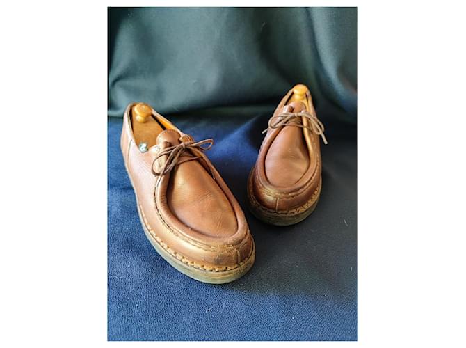 Paraboot Morzine Scarpe Stringate Marroni in Pelle Marrone - vista 5