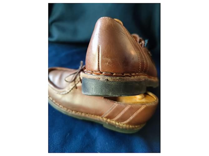 Paraboot Morzine Scarpe Stringate Marroni in Pelle Marrone - vista 6