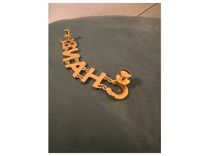 Cambon Spilla Chanel in Acciaio Dorato e Strass D'oro - vista 3