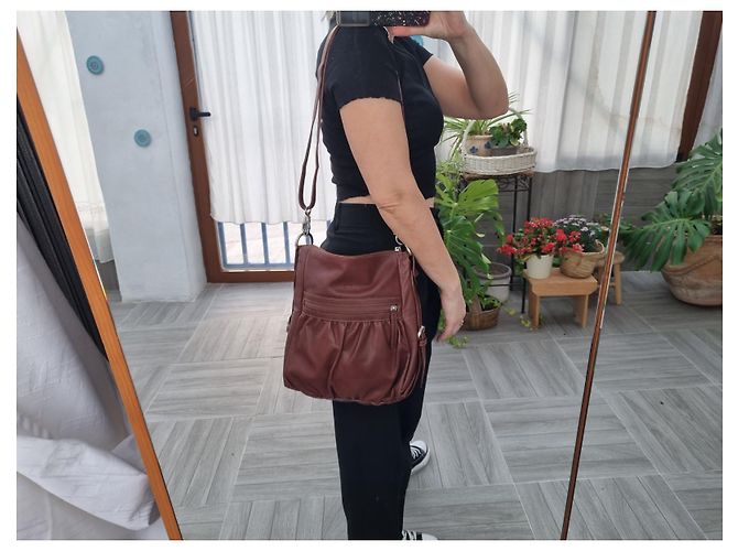 Borsa a tracolla Balenciaga 27size in pelle marrone Marrone scuro - vista 3