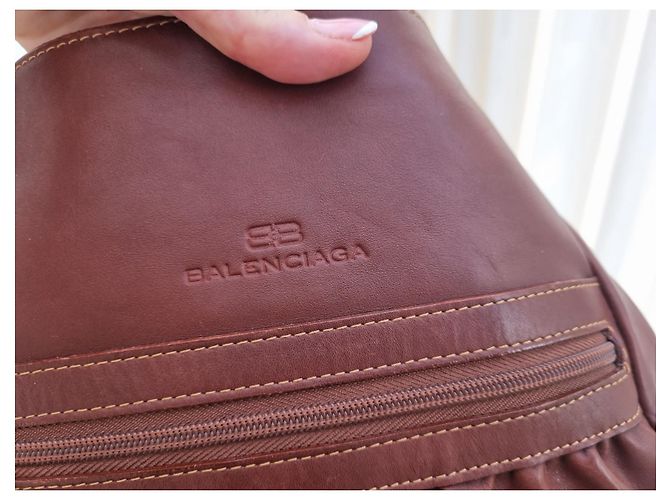 Borsa a tracolla Balenciaga 27size in pelle marrone Marrone scuro - vista 5