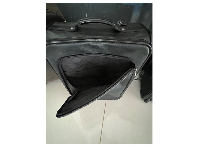 Borsa da viaggio Longchamp in pelle nera Nero - vista 2