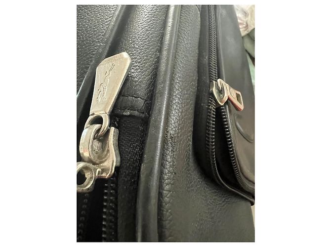 Borsa da viaggio Longchamp in pelle nera Nero - vista 6