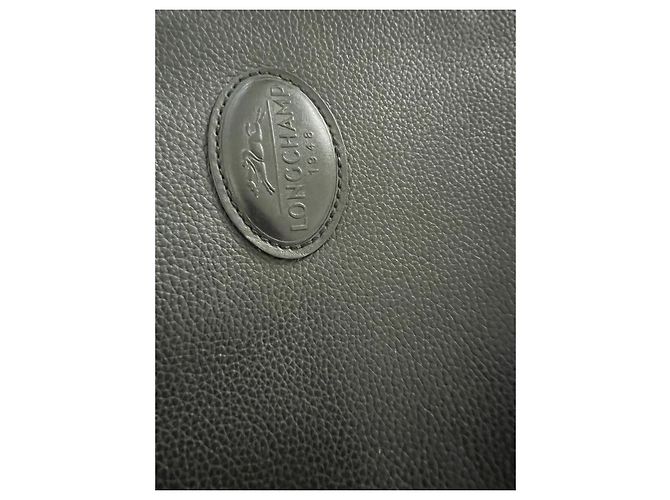 Borsa da viaggio Longchamp in pelle nera Nero - vista 8