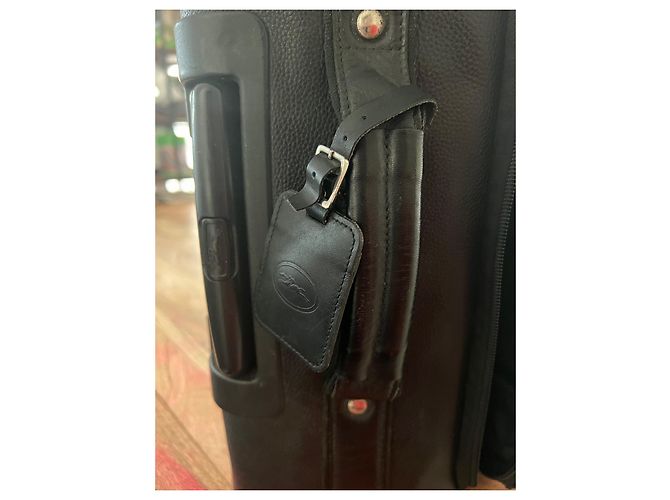 Borsa da viaggio Longchamp in pelle nera Nero - vista 9