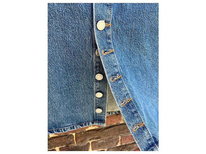 Falda larga Won Hundred Faye de mezclilla azul algodón - vista 7