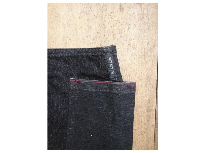 Falda midi de denim Armani Jeans azul marino - vista 4
