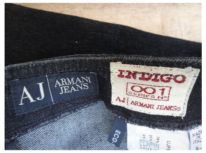 Falda midi de denim Armani Jeans azul marino - vista 6