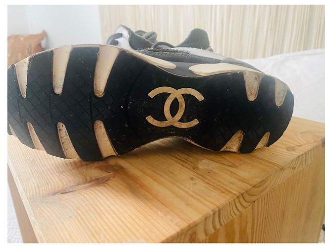 Chanel Boy Sneaker Dunkelgrau Stoff Anthrazitgrau - Ansicht 2