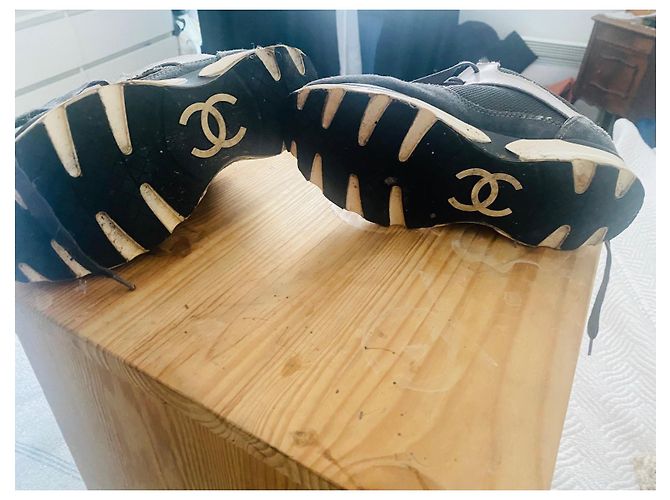 Chanel Boy Sneaker Dunkelgrau Stoff Anthrazitgrau - Ansicht 4