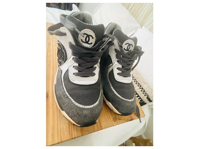Chanel Boy Sneaker Dunkelgrau Stoff Anthrazitgrau - Ansicht 5