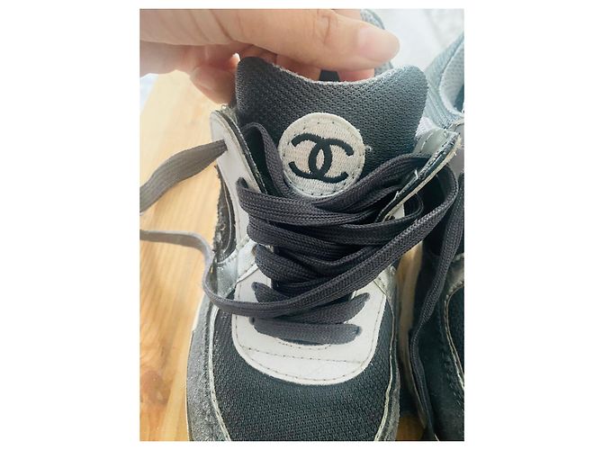 Chanel Boy Sneaker Dunkelgrau Stoff Anthrazitgrau - Ansicht 6