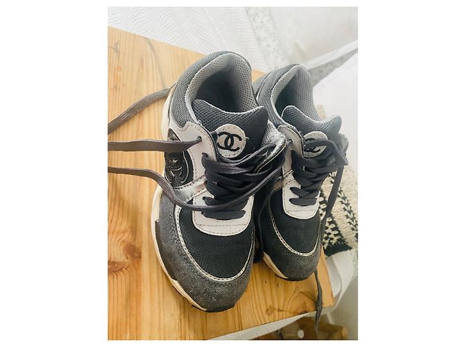 Chanel Boy Sneaker Dunkelgrau Stoff Anthrazitgrau - Ansicht 7