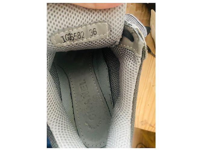 Chanel Boy Sneaker Dunkelgrau Stoff Anthrazitgrau - Ansicht 9