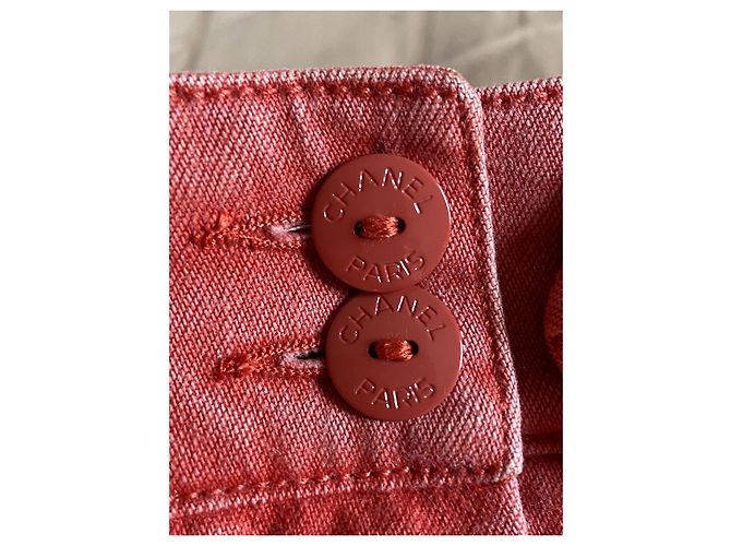 Chanel Pantalón de corte recto Roja - vista 5