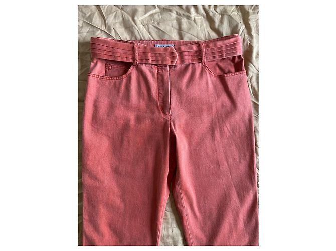 Chanel Pantalón de corte recto Roja - vista 6
