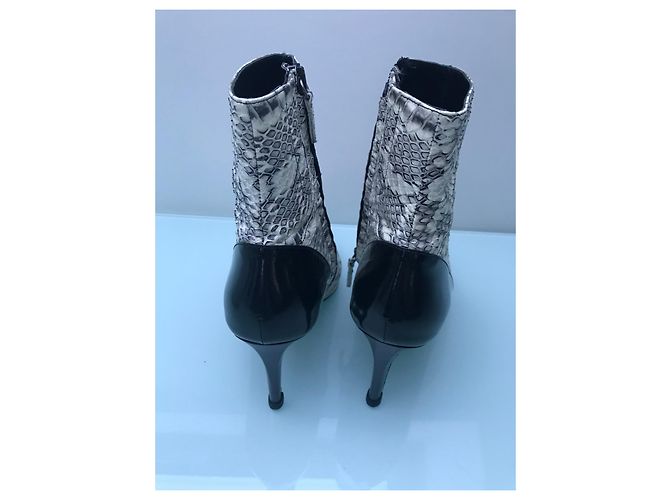 Barbara Bui Python Print Leather Ankle Boots - view 3