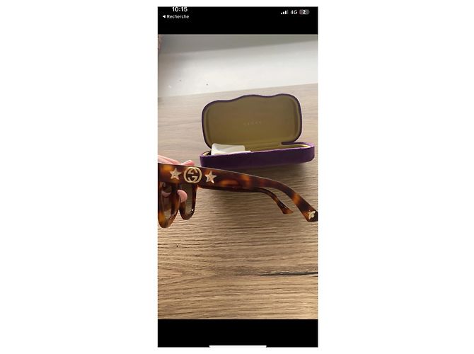 Gafas de sol Gucci marrones de plástico Castaño - vista 2