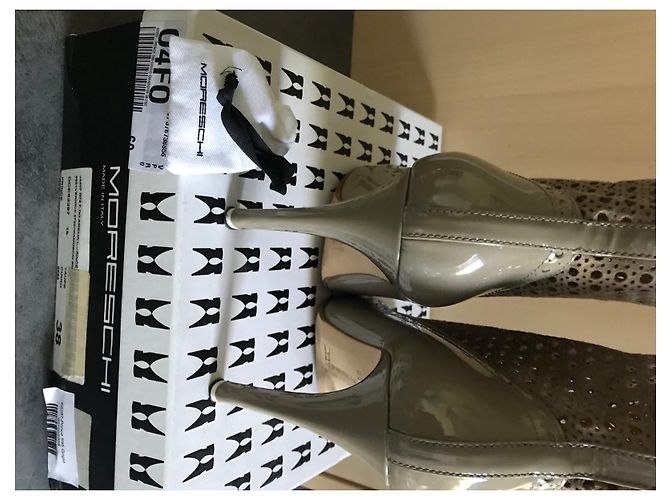 Sandali Moreschi in pelle beige taupe - vista 8
