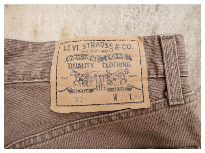 Levi's LEVIS 551 W "personalizado" 31 l32 Castaño - vista 3