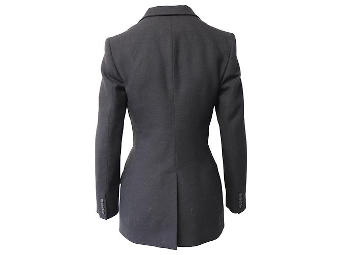 Ralph Lauren Einreihiger, taillierter Blazer aus schwarzer Wolle - Ansicht 2