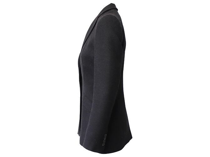 Ralph Lauren Einreihiger, taillierter Blazer aus schwarzer Wolle - Ansicht 3