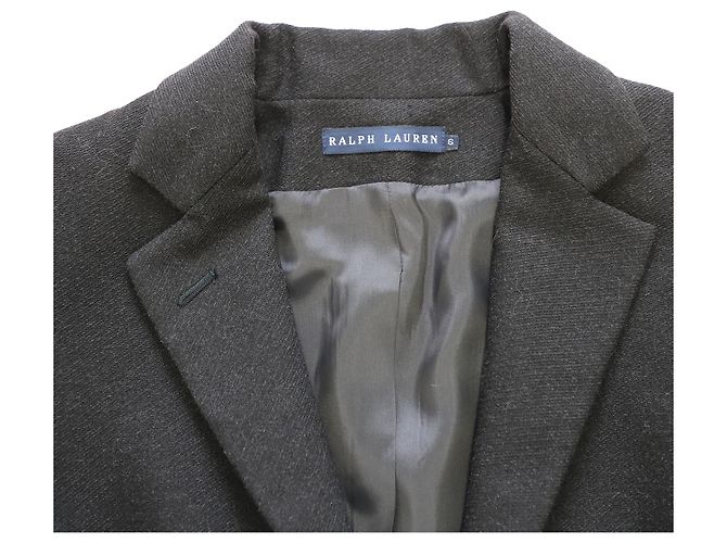 Ralph Lauren Einreihiger, taillierter Blazer aus schwarzer Wolle - Ansicht 4