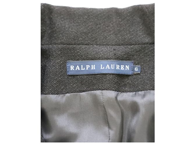 Ralph Lauren Einreihiger, taillierter Blazer aus schwarzer Wolle - Ansicht 5
