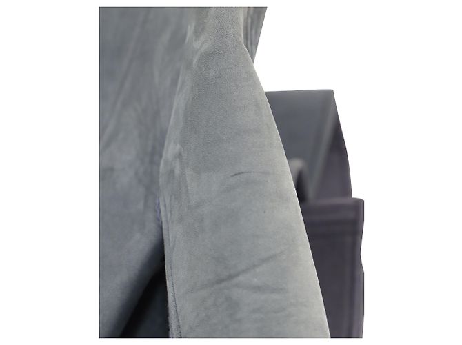 Rick Owens Lilies Campala-Jacke aus blauem Wildleder - Ansicht 6
